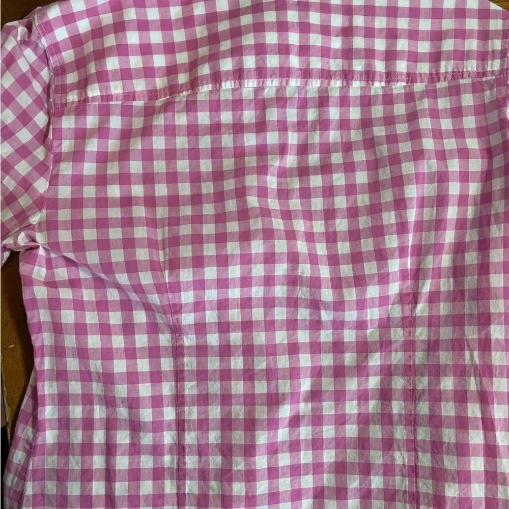 J. Crew Pink Plaid Women's Button Down Shirt